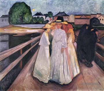 les dames sur le pont 1903 Edvard Munch Peinture à l'huile
